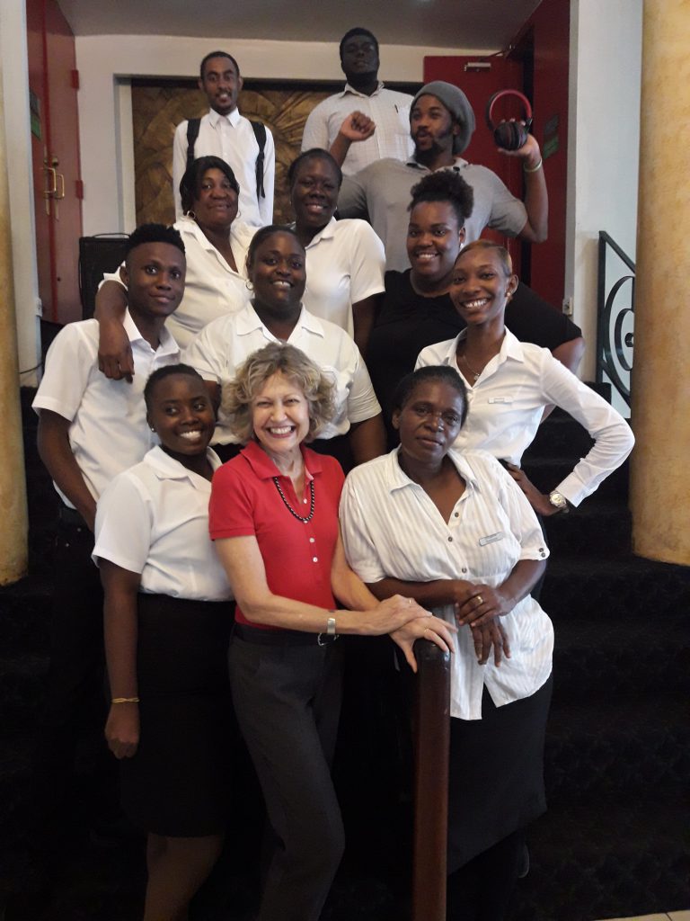 Elizabth Terry with trainees at a recent workshop executed by Limitless Transformation.